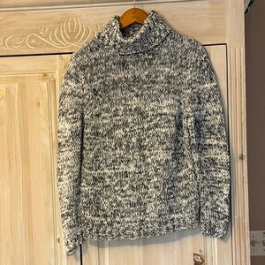 Ann Taylor Black and White Cowl Neck Sweater100% cotton